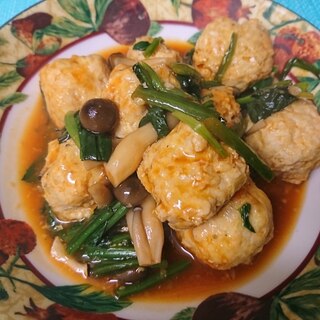 鶏団子のしめじソース煮